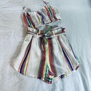 LemLem for H&M matching cropped top and shorts Small